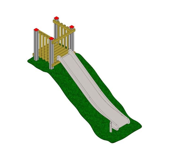 Hügelkleinpodest für Rutschen 50 cm breit