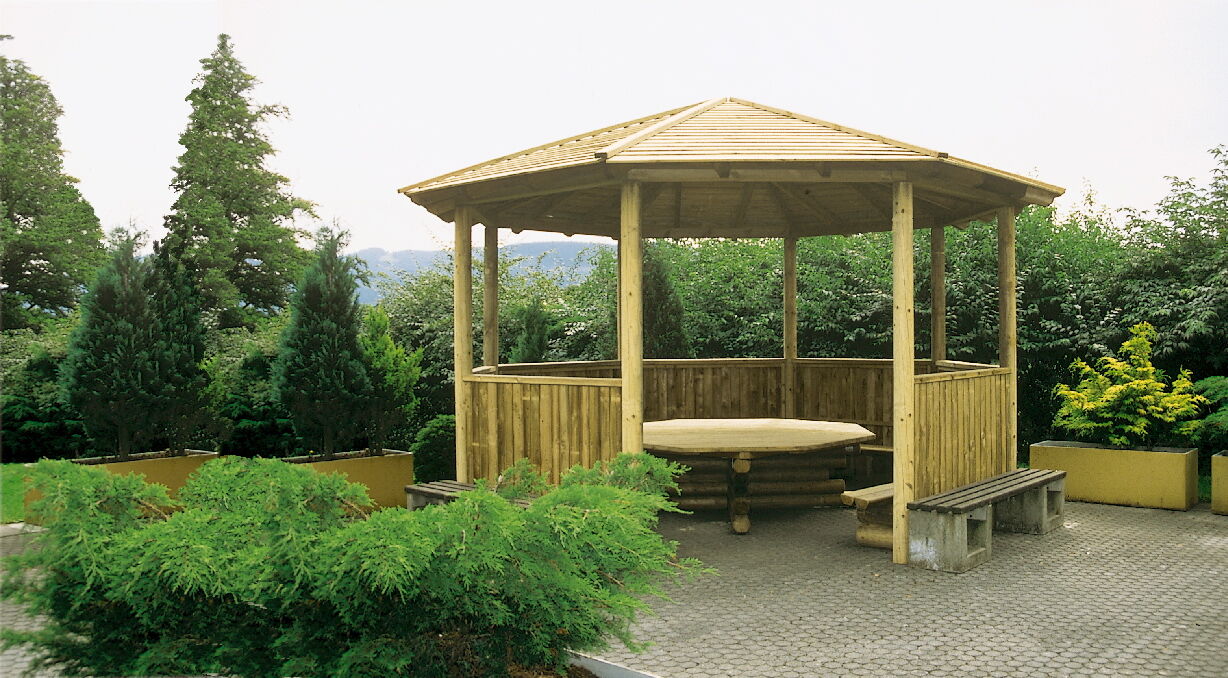 Achteckpavillon Ø 500 cm ohne Bank und Tisch