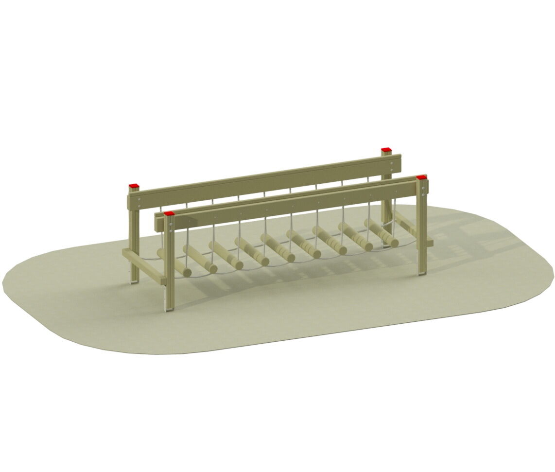 Kettenstegbrücke freistehend 3,50 m lang