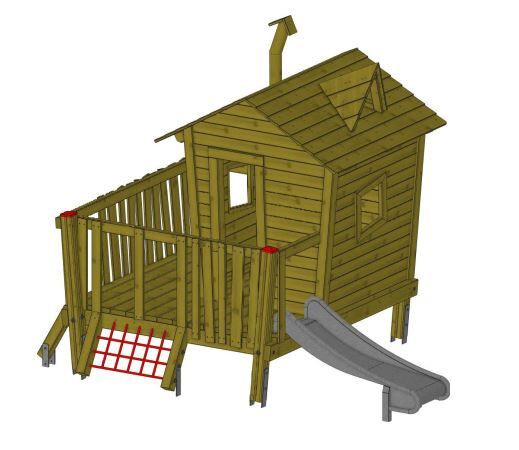 Podest mit Wichtelhaus