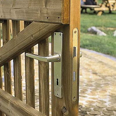 Torbeschlag Einsteckschloss/Bänder/Kloben 2-flg.