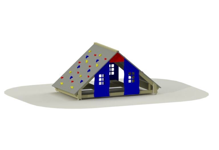 Kletterspielhaus Dachflächen aus HPL