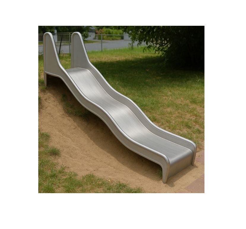 Edelstahlwellenrutsche 100 cm breit