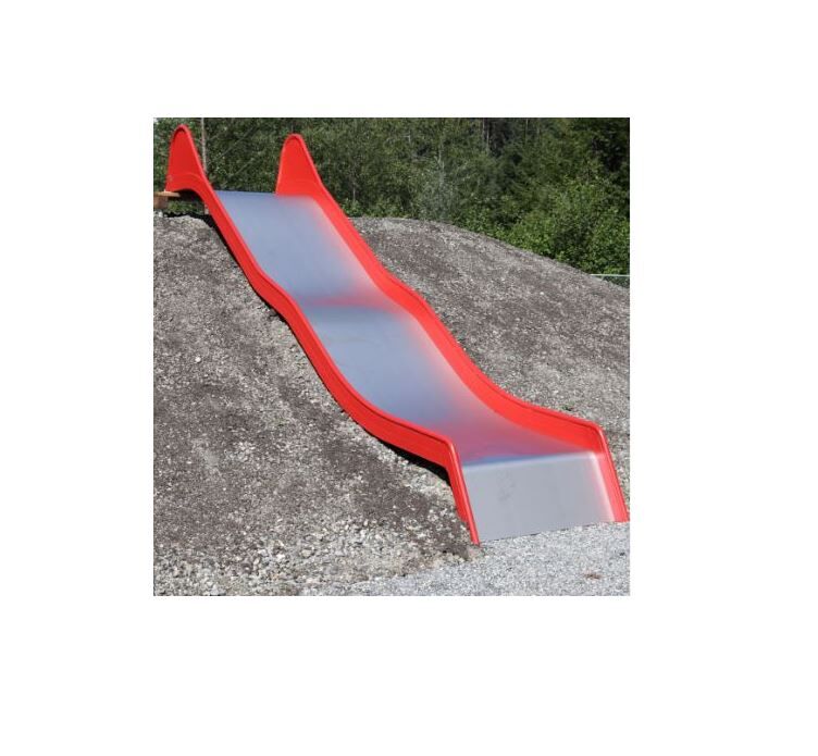 GFK-Wellenrutsche mit Edelstahlbelag 100 cm breit