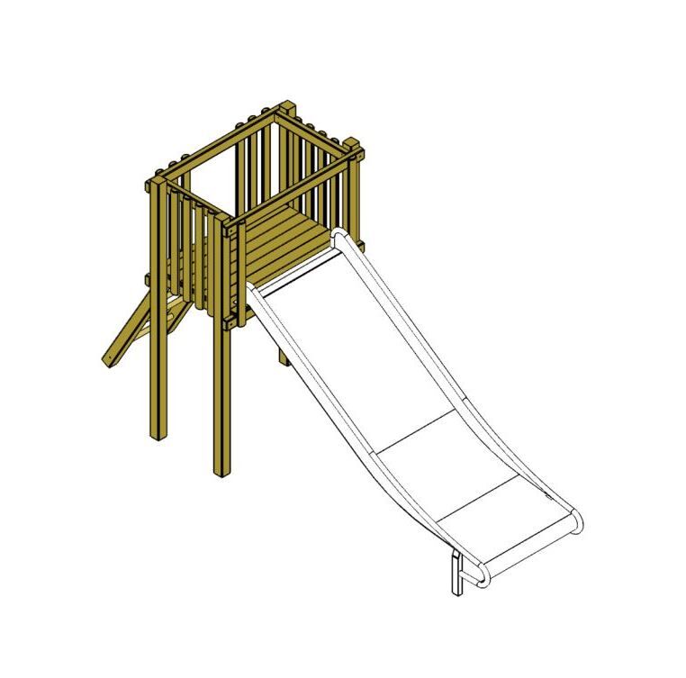 Rutschenturm 1,00 m breit