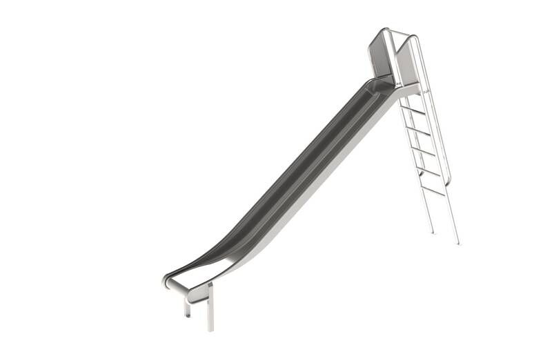 Edelstahlrutsche mit Leiteraufstieg 50 cm breit