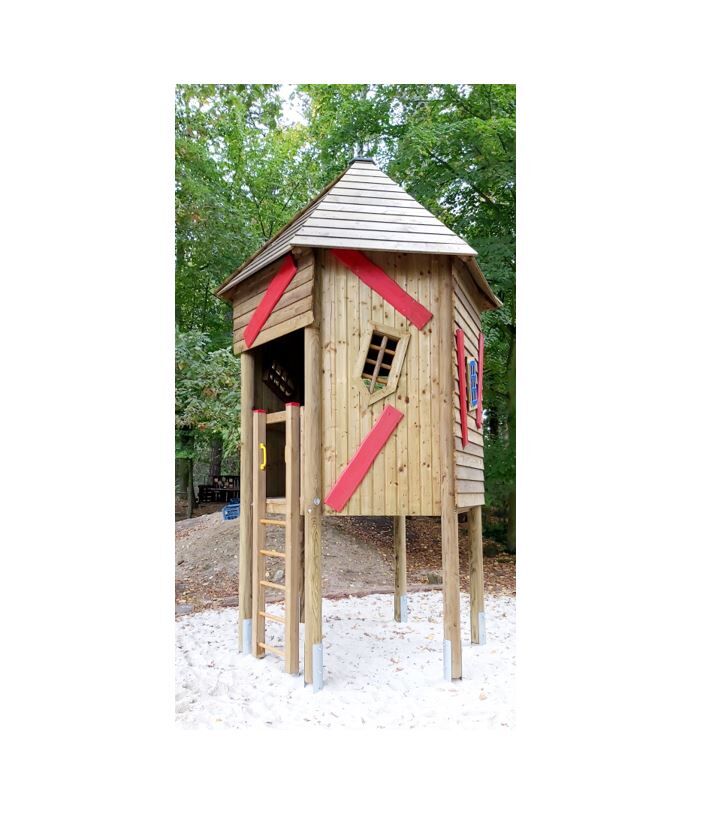 6-eck Spielhaus aufgeständert Ph 1,50 m
