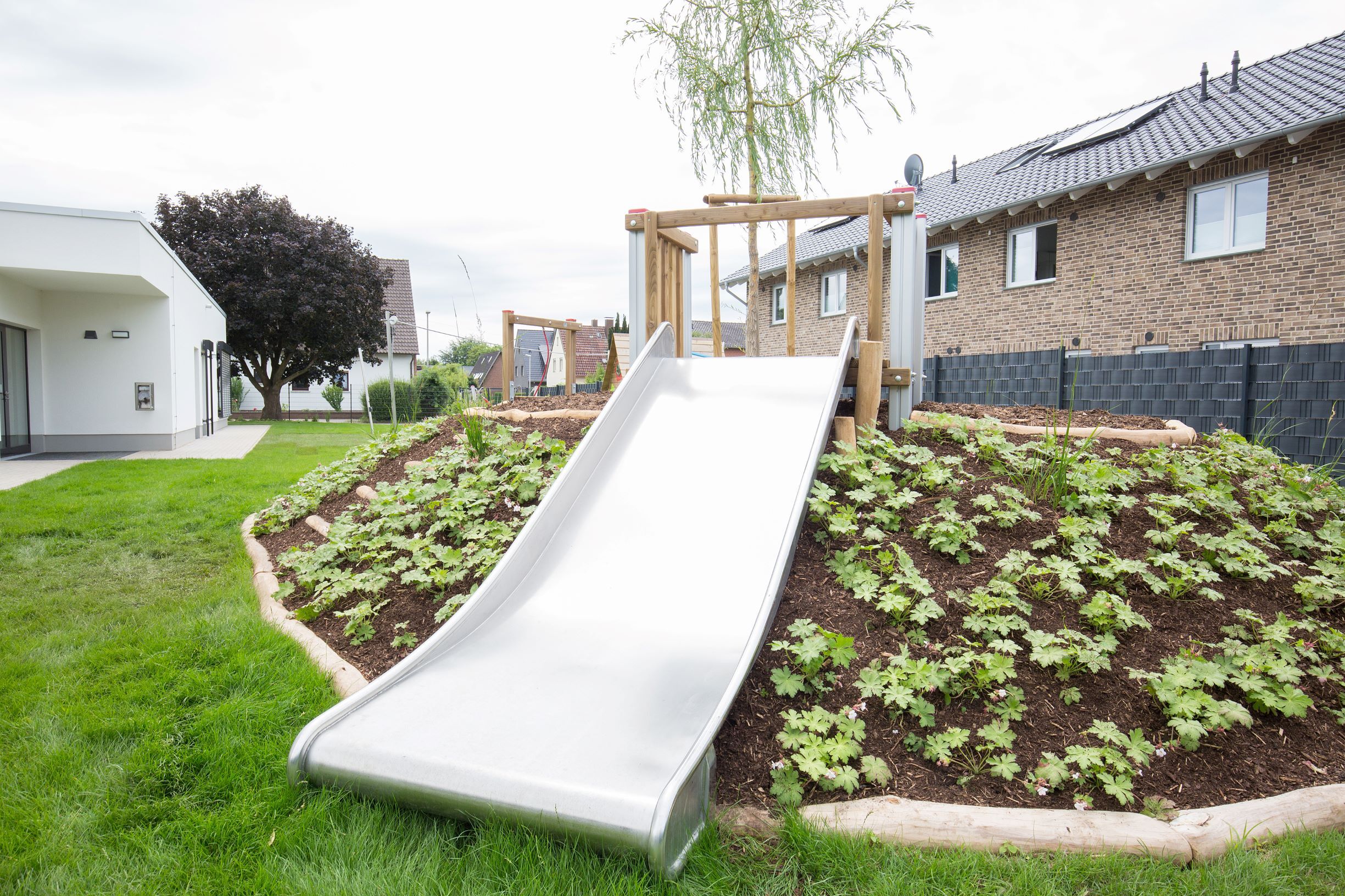 Edelstahlrutsche 100 cm breit