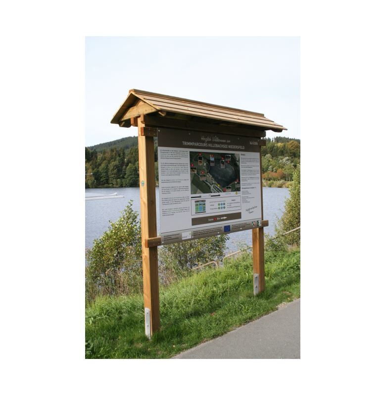 Infotafel-Gestell mit Dach